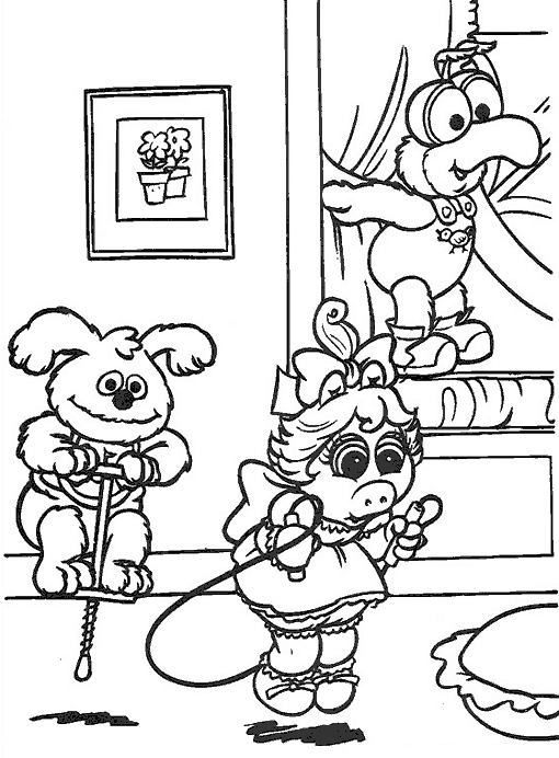 Les Muppets en pleine aventure comique dans un décor animé