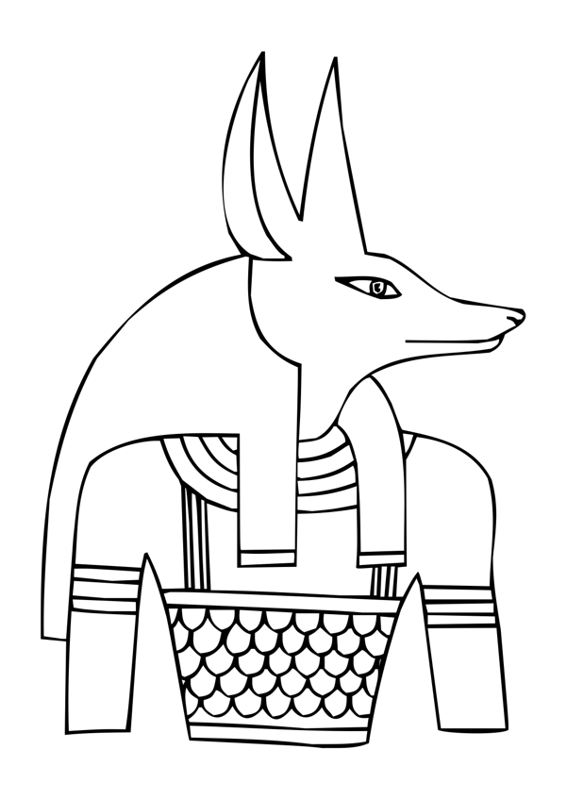 Scène de mythologie égyptienne avec des personnages et des symboles