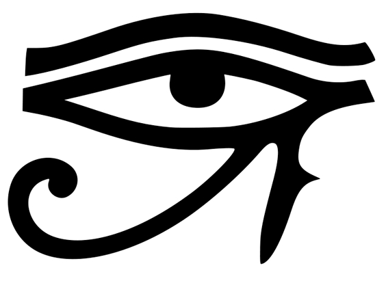 Scène de mythologie égyptienne avec une déesse et des symboles sacrés