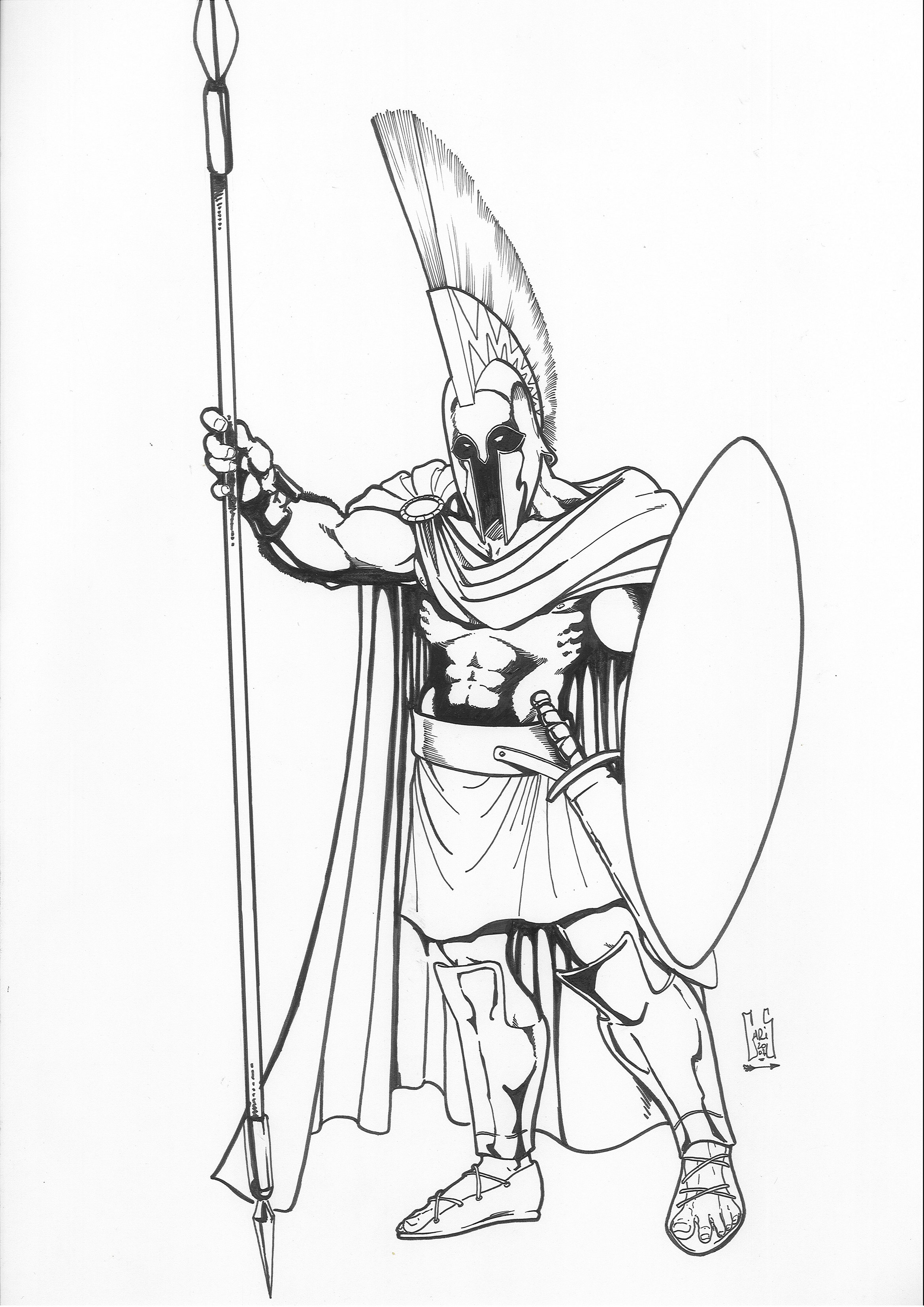 Coloriage d'une scène de mythologie grecque avec des dieux et des symboles antiques Coloriage d'une scène de mythologie grecque avec des dieux et des symboles antiques