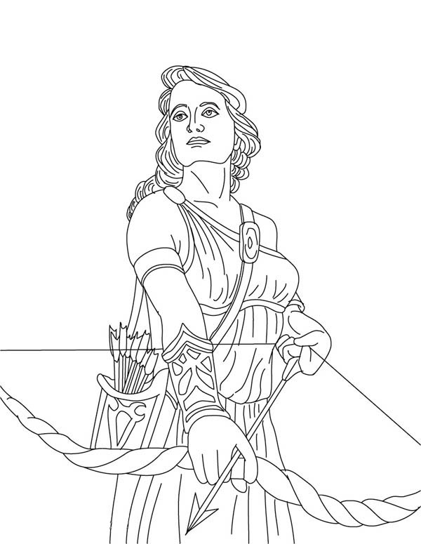 Coloriage d'un héros de la mythologie grecque en pleine action