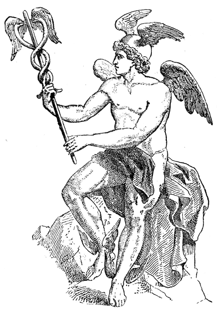 Coloriage de personnages de la mythologie grecque en pleine action