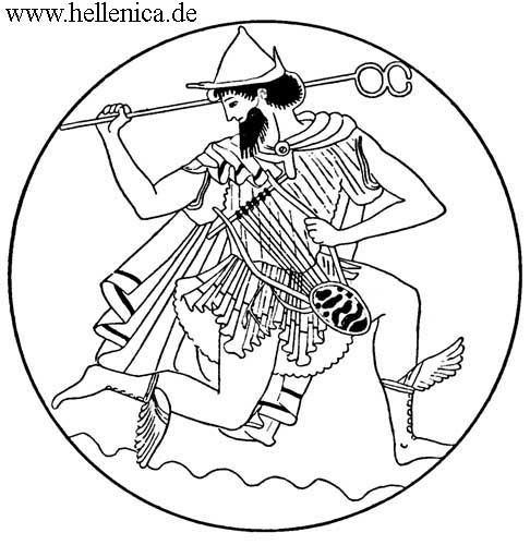Coloriage d'un héros de la mythologie grecque en pleine action Coloriage d'un héros de la mythologie grecque en pleine action