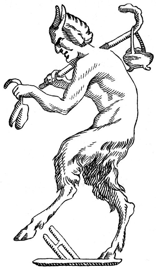 Scène de mythologie grecque avec des personnages mythiques et des éléments naturels