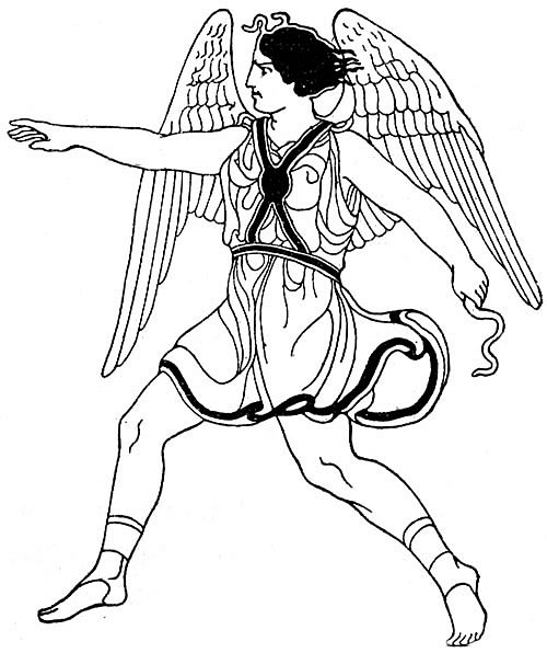 Héros de la mythologie grecque affrontant un monstre dans un paysage antique