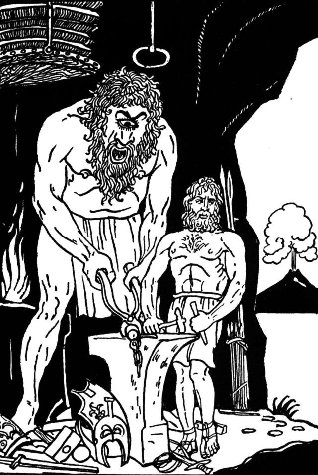 Un héros de la mythologie grecque affrontant un monstre dans un paysage mythique Un héros de la mythologie grecque affrontant un monstre dans un paysage mythique