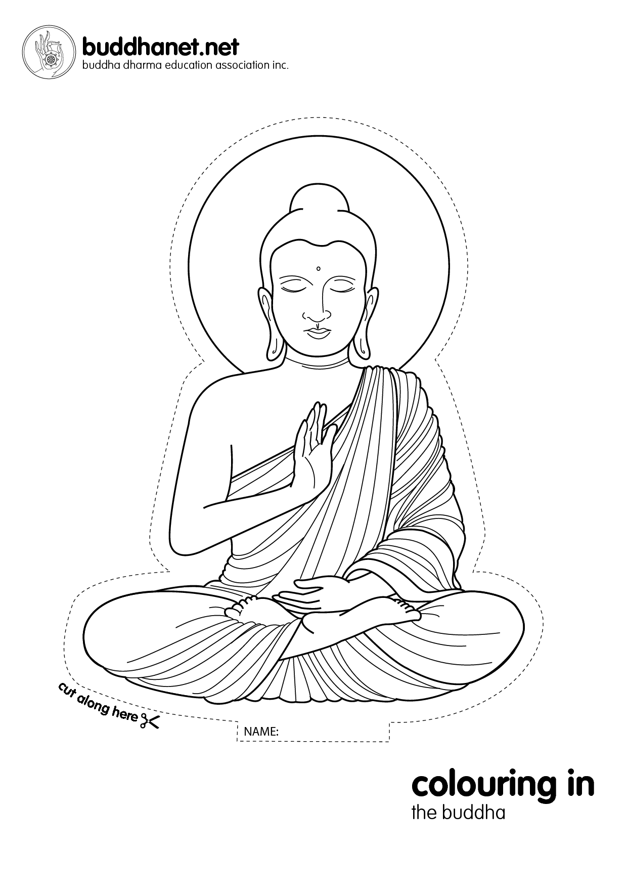 Coloriage représentant Bouddha méditant dans un décor de mythologie hindoue Coloriage représentant Bouddha méditant dans un décor de mythologie hindoue