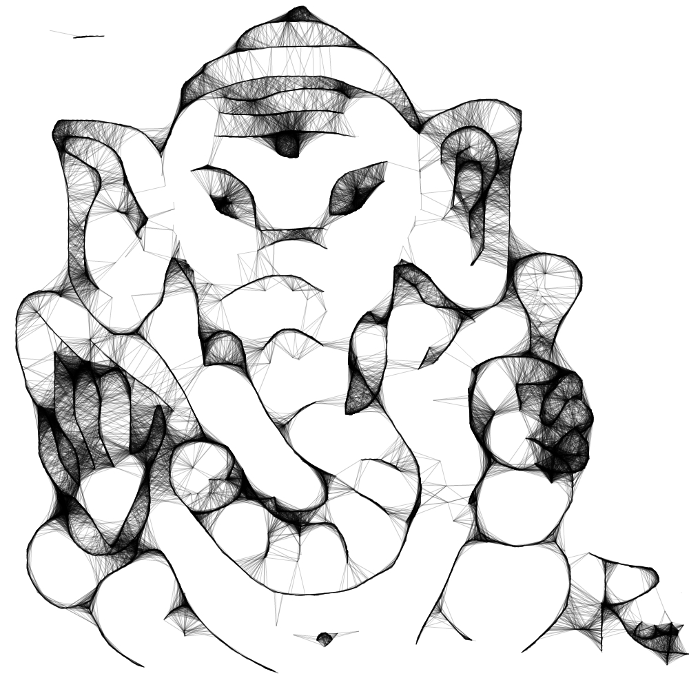 Ganesh entouré d'éléments symboliques dans un décor mythologique