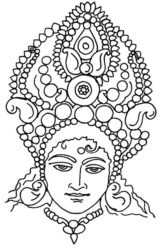 Scène de mythologie hindoue avec divinités et éléments naturels Scène de mythologie hindoue avec divinités et éléments naturels