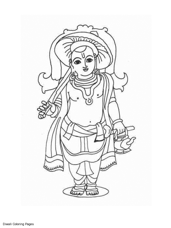 Coloriage d'un dieu hindou en méditation entouré de motifs symboliques