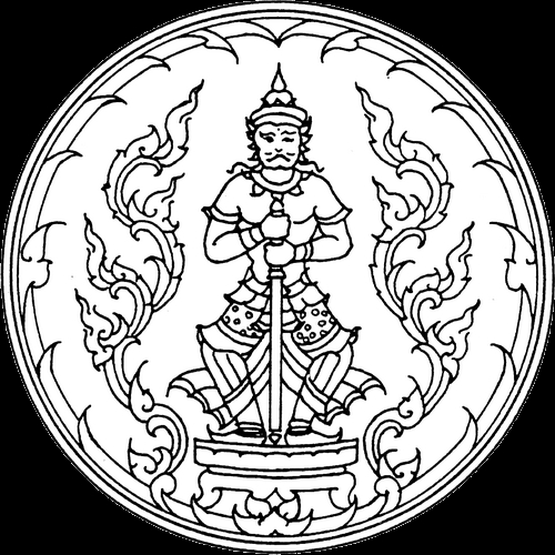 Coloriage représentant une scène de mythologie hindoue avec divinités et motifs floraux Coloriage représentant une scène de mythologie hindoue avec divinités et motifs floraux