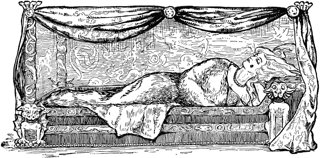 Un coloriage de la mythologie nordique avec des dieux et des créatures