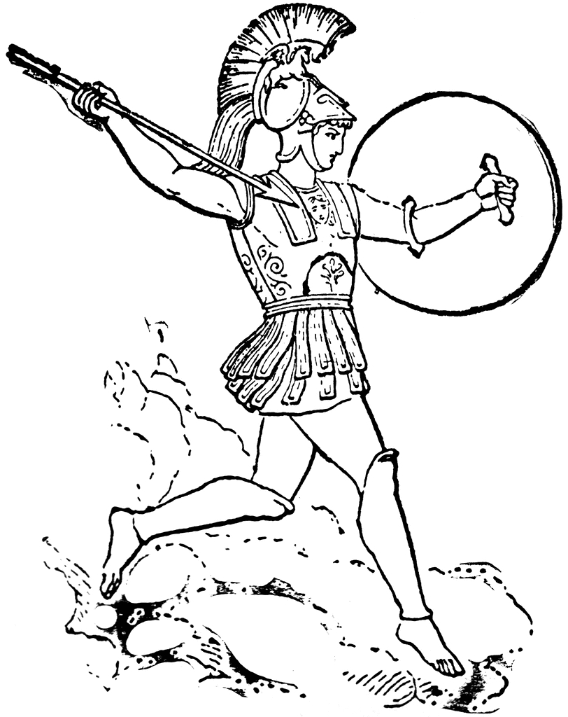Scène de la mythologie romaine avec des figures divines et un décor architectural