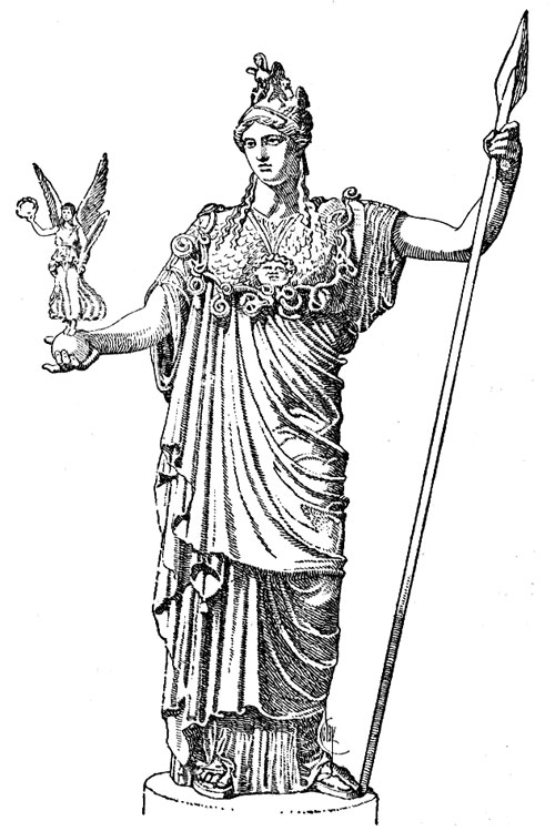 Scène de mythologie romaine avec divinité et symboles mythiques