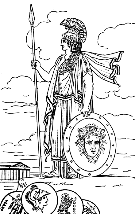 Scène de mythologie romaine avec un dieu au milieu d'un décor naturel Scène de mythologie romaine avec un dieu au milieu d'un décor naturel