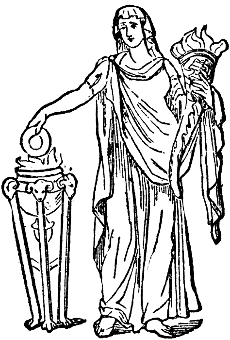 Scène de mythologie romaine avec un dieu sur un nuage