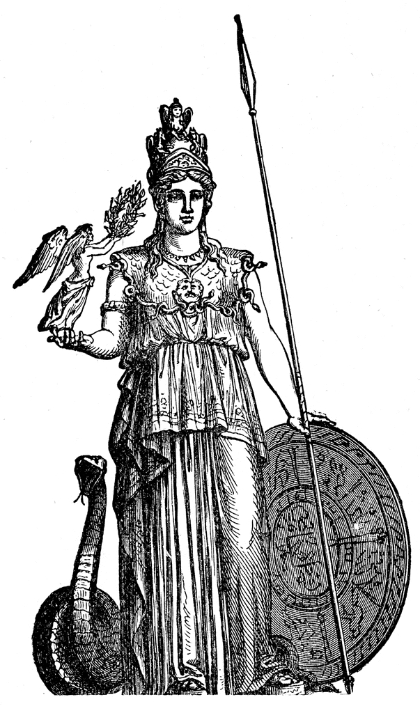 Scène de mythologie romaine avec une déesse entourée de symboles