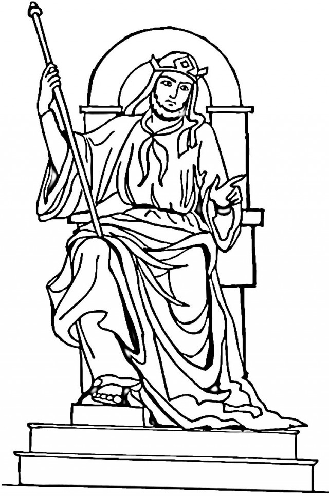 Scène mythologique romaine avec un dieu tenant un éclair et un fond architectural
