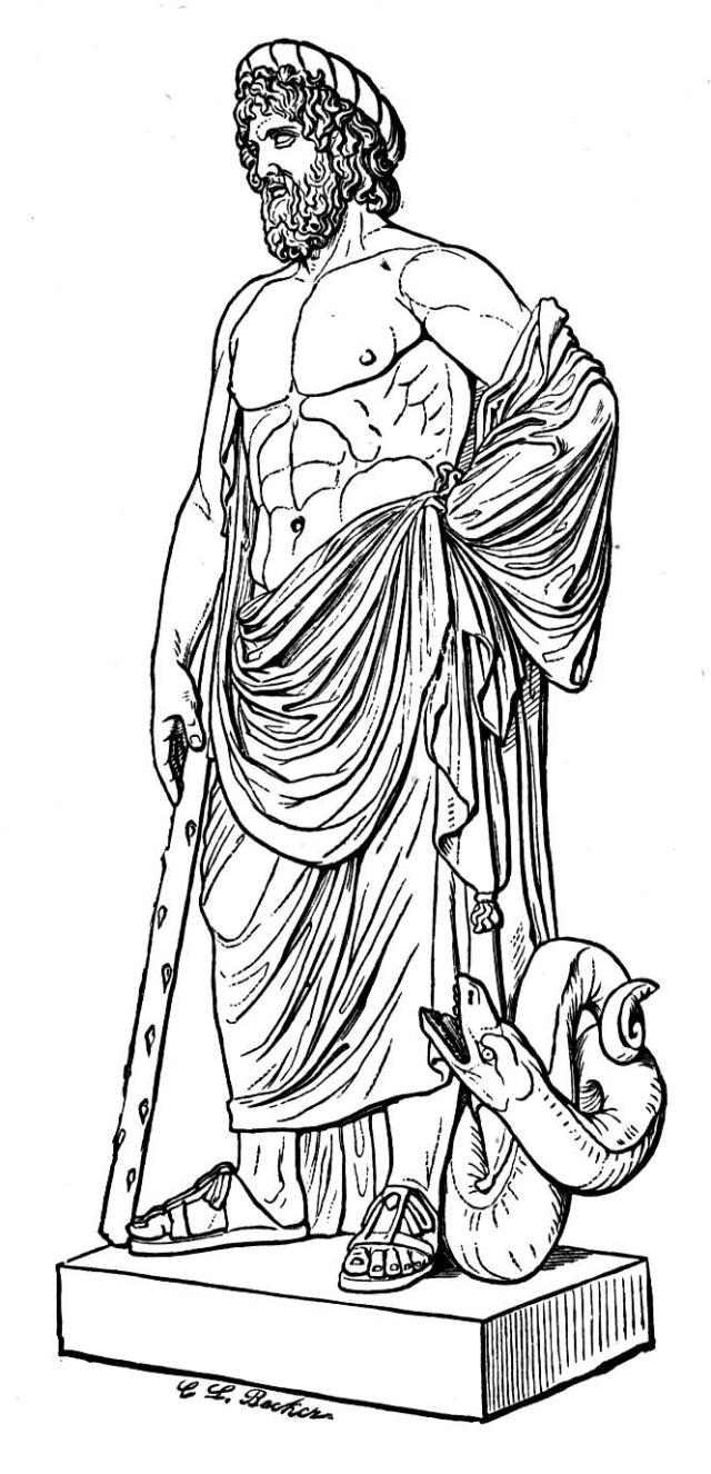 Scène de mythologie romaine avec une déesse et des éléments symboliques