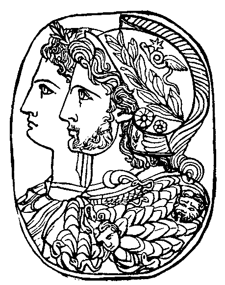Scène de mythologie romaine avec des figures divines et un décor classique Scène de mythologie romaine avec des figures divines et un décor classique