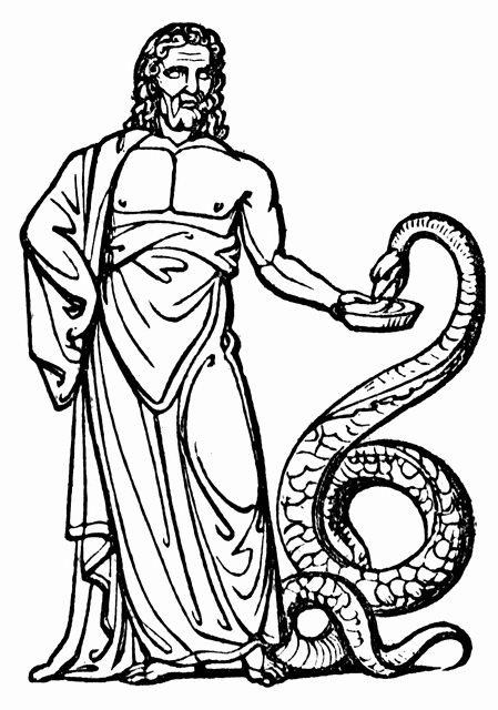 Dieux et déesses de la mythologie romaine dans un décor antique