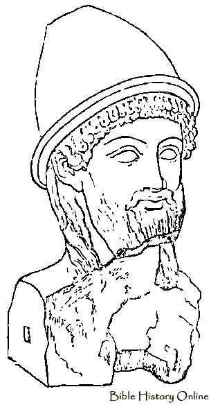 Scène mythologique romaine avec un dieu et des éléments naturels