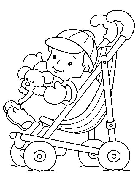 Coloriage d'une scène de naissance avec un bébé et des animaux