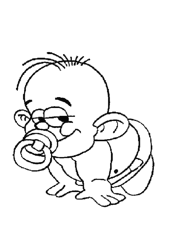 Un joli coloriage de naissance avec des animaux et des éléments festifs