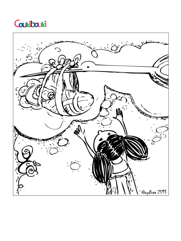 Naissance d'un bébé ange entouré de fleurs et de nuages