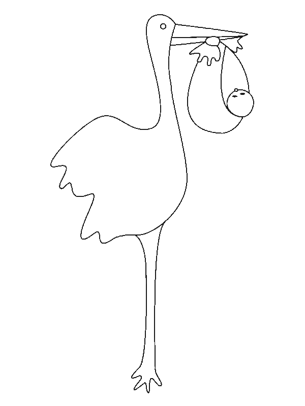 Un adorable coloriage de naissance avec un bébé et des éléments doux
