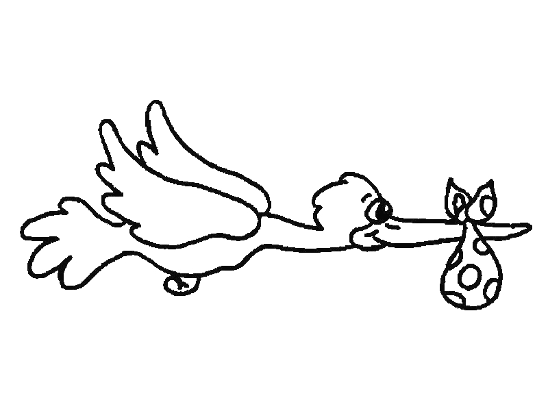 Un coloriage de naissance avec des animaux et des ballons