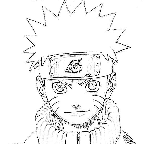 Naruto en pleine action sur un fond dynamique