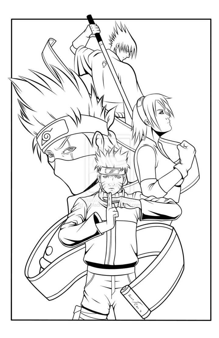 Naruto en pleine action avec un arrière-plan dynamique