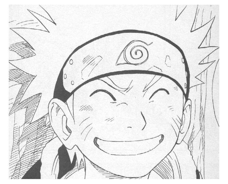 Coloriage de Naruto en pleine action avec un arrière-plan dynamique