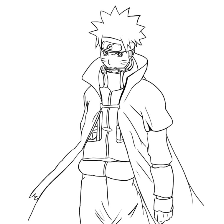 Naruto en pleine action dans un décor dynamique