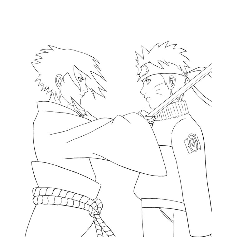 Naruto en pleine action avec un fond dynamique