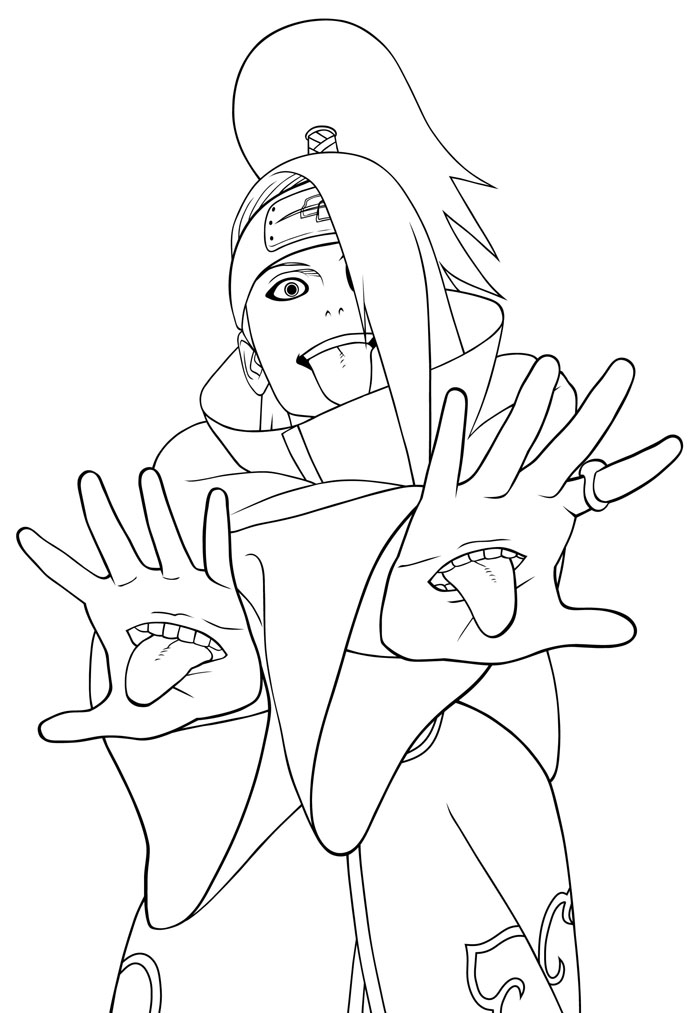 Naruto en plein combat avec une posture dynamique