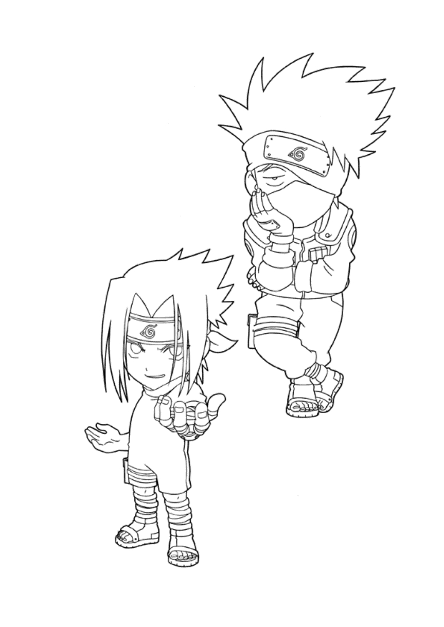 Naruto en pleine action avec son kunai dans un décor dynamique