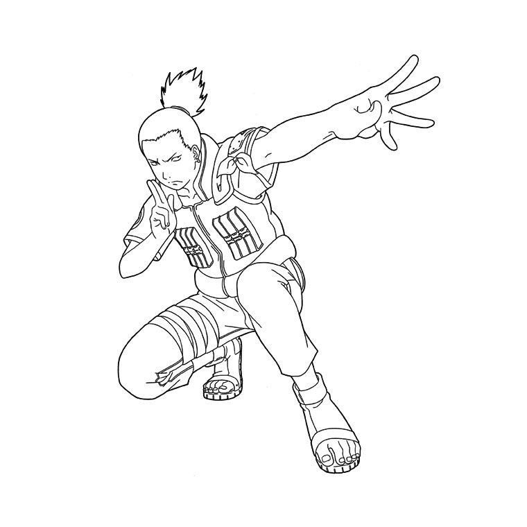 Naruto en pleine action avec ses amis dans un décor dynamique