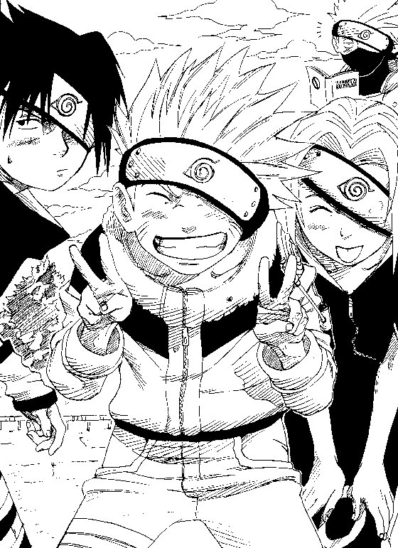 Naruto en pleine action dans un décor dynamique