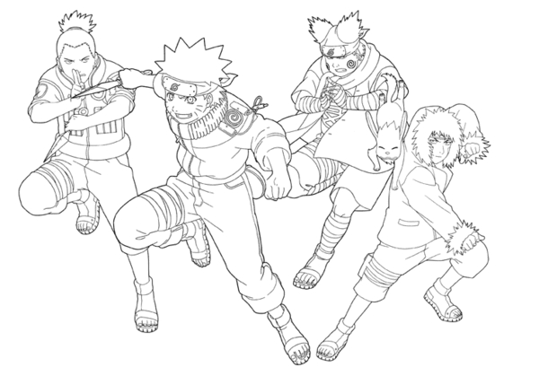 Naruto en pleine action avec un fond dynamique