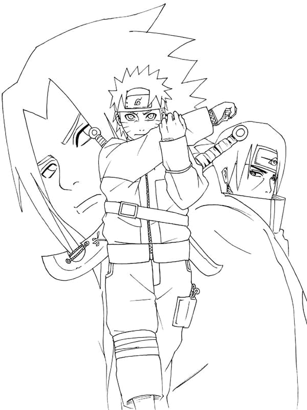 Naruto en pleine action, prêt à se battre dans un décor dynamique
