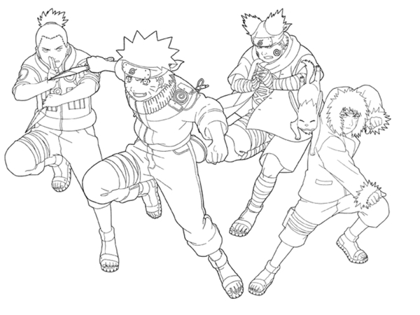 Naruto en pleine action dans un décor dynamique