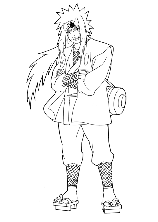 Coloriage de Naruto en pleine action avec ses amis