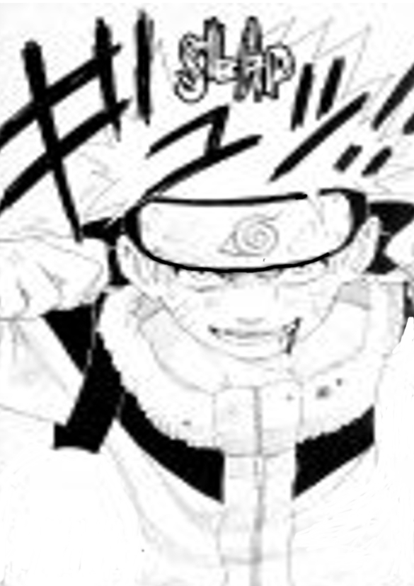 Naruto en pleine action avec le vent dans les cheveux