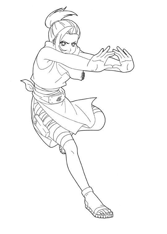 Naruto en pleine action, prêt à se battre dans un décor dynamique