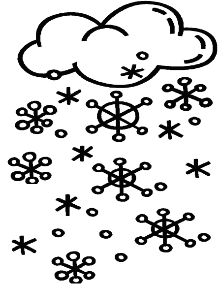 Un enfant en train de colorier un paysage neigeux avec des flocons