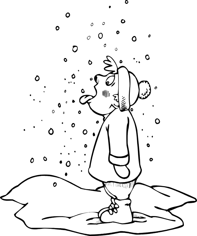 Un bonhomme de neige joyeux dans un paysage hivernal