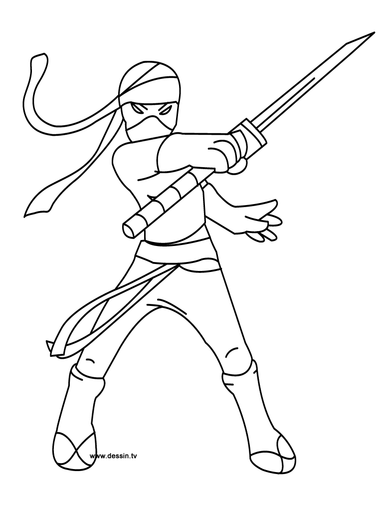 Un ninja en pleine action sur un fond dynamique