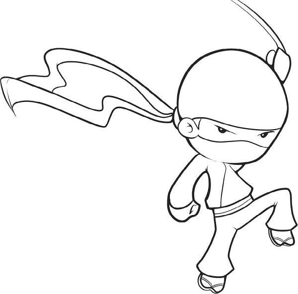 Un ninja en pleine action sur un fond de paysage urbain Un ninja en pleine action sur un fond de paysage urbain